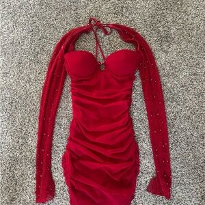 Oh Polly Vibrant Red Dress